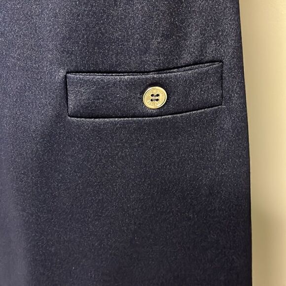 Tommy Hilfiger Navy Sleeveless Sheath Dress with Gold Hardware Back Zipper-Sz 10 - Picture 4 of 10